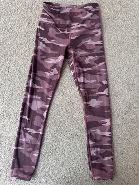 Athleta Mauve Pink Camo Leggings